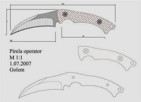 Set de cuchillos vilaclara 5 piezas. Moldes de Cuchillos en 2020 | Plantillas cuchillos ...