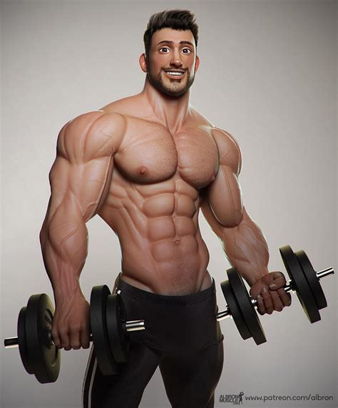 Strong muscular male rigged body 3d model. 307 Me gusta, 13 comentarios - Alex Bronnings (ALBRON ...