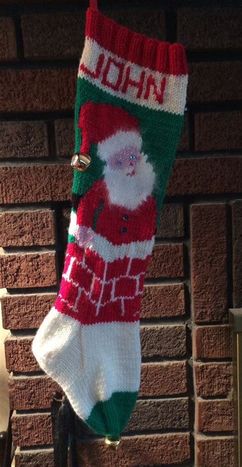 Check out our knit christmas stocking pattern selection for the very best in unique or custom, handmade pieces from our knitting shops. Kit for Vintage Personalized Hand Knit Santa in Chimney ...