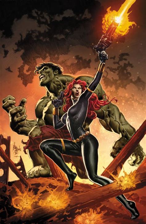 Black widow (clone) appears in 175 issues. Hulk and Black Widow - Mike Deodato Jr., Colors - Carlos ...