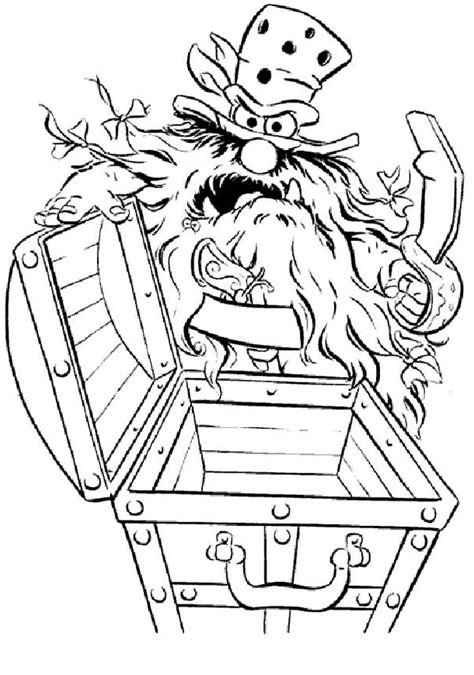 Free coloring pages of treasure chest. The Muppets Sweetums Found Empty Treasure Chest Coloring ...