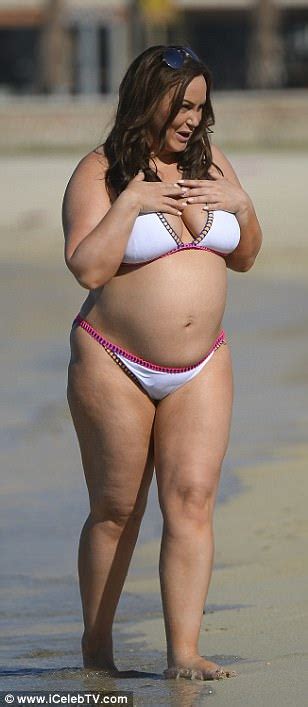 Two adorable girls are often making love with each other, in the shower and bedroom. Pregnant Chanelle Hayes frolicks on the beach | Daily Mail ...