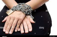 bound woman hands stock syndrome stockholm dietrich marc rf alamy femina