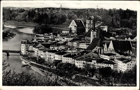 Er hat videos von dem hochwasser aufgenommen, die er erstm. Postcard Wasserburg am Inn, Blick auf den Ort mit | akpool ...