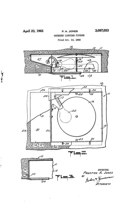 ‹ lamps & light fixtures. Patent US3087053 - Recessed lighting fixture - Google Patents