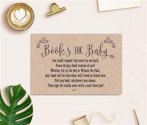 You've been invited to a 'bring a book instead of a card baby shower' or a 'baby's first library' party. Rustic Book instead of card for baby shower, Baby Shower ...