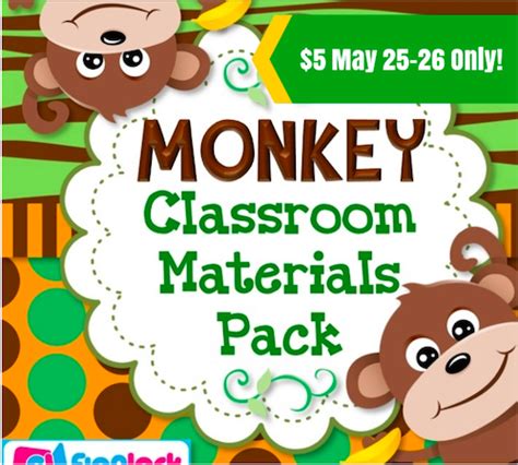 4.8 out of 5 stars. Monkey Classroom Decor Pack - 50% Off!