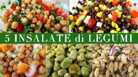 Ricette con calorie e valori nutrizionali a porzione per cucinare le vostre minestre zuppe e piatti a base di vegetali. 5 INSALATE DI LEGUMI - Ricetta Facile per Insalata Fredda ...