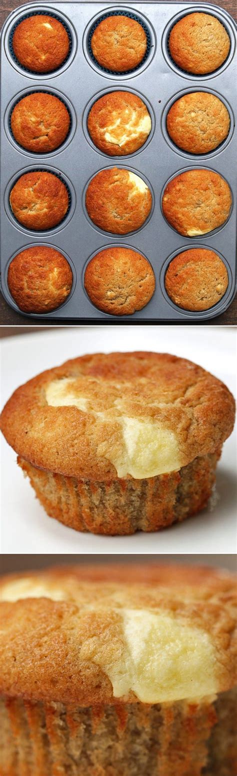 They are so delishes, and will please any person looking for savoury or sweeter breads. Cream Cheese-filled Banana Bread Muffins | Recipe | Banana ...