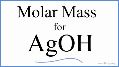 Fe2o3 is composed of two iron atoms and three oxygen atoms. Molar Mass of AgOH: Silver hydroxide - YouTube