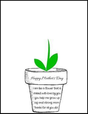 63 of the best mother's day gifts to give this year. Printable Poem Flower Pot for Mother's Day | Mothers day ...