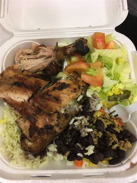 Spicy and boldly flavored, jerk chicken is a favorite dish around the world. Tried Cuban food today. Jerk chicken, beans and rice. Yum ...