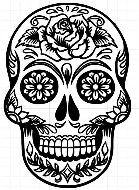 Download Sugar Skull Car Decal Customization Color Custom Size ...