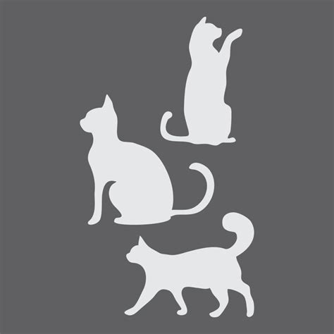 Printable stencils, like the ones on this page, provide many benefits as the. Cats Craft Stencil in 2021 | Animal stencil, Free stencils ...