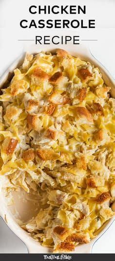 Add egg and milk (or. Chicken Casserole with Campbell's Canned Soup | Casserole ...