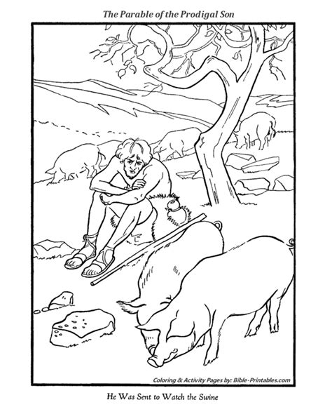 The prodigal son word search. The Parable of The Prodigal Son 2 | Jesus coloring pages ...