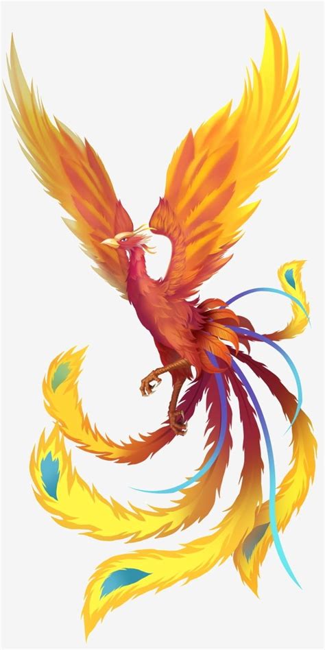 Yellow Phoenix Beautiful Phoenix Creative Phoenix Stereo Phoenix, Illustration, Yellow Phoenix ...