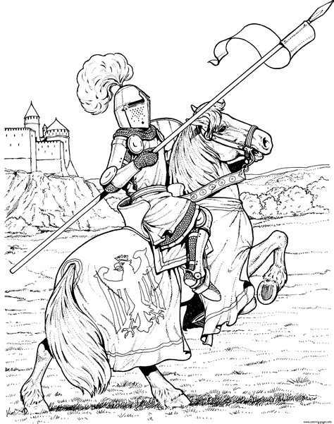 Check spelling or type a new query. Medieval Horse And Knight Coloring Pages Printable