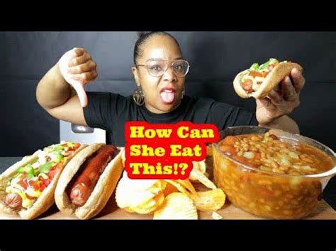 It can also refer to the sausage itself. EATING MY WIFE'S FAVORITE FOODS MUKBANG! HOT DOGS & BEANS ...