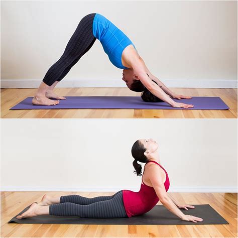 Picture of downward dog yoga pose. Downward Dog Into Cobra Pose (15 Reps) | These 3 Simple ...