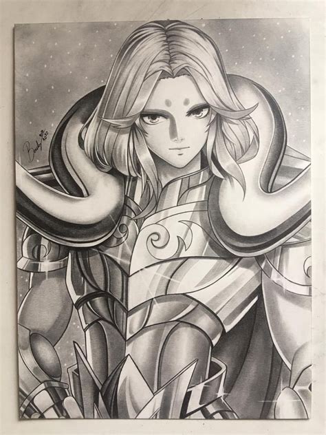 Collection by ashna mundhra❤ • last updated 8 days ago. Saint Seiya-original graphite pencil drawing of Aries Mu | Etsy | Cavaleiros do zodiaco anime ...