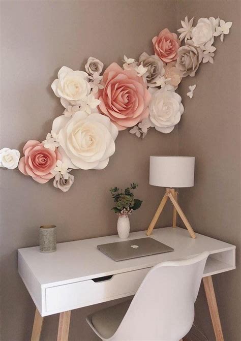 It is well known that many of the walls aren't putting on any kind of decor, or as a minimum, storage space solutions that could increase the efficiency. Paper Flowers Wall Decoration - Nursery Paper Flowers ...