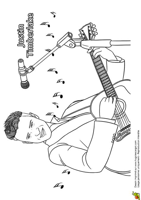 Ce dessin a été mis à la disposition des internautes le 07 février 2106. Coloriage Chanteur À La Mode Justin Timberlake