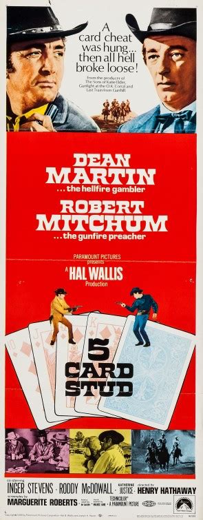Dean martin, as, robert mitchum and others. 5 Card Stud Movie Poster (#4 of 5) - IMP Awards
