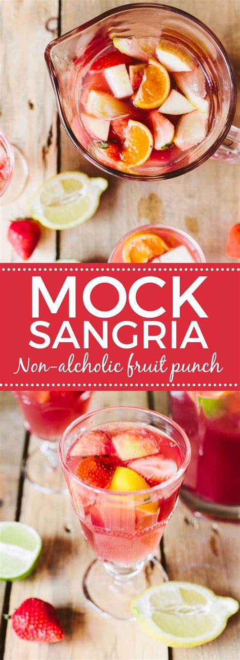 Also lists similar drink recipes. Mock Sangria | Recipe | Non alcoholic fruit punch ...