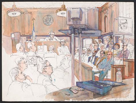 A courtroom sketch is an artistic depiction of the proceedings in a court of law. 34 Rare Courtroom Sketches From Infamous Trials Where No ...