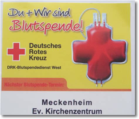 Weil das blut knapp ist. Blutspenden nicht vergessen