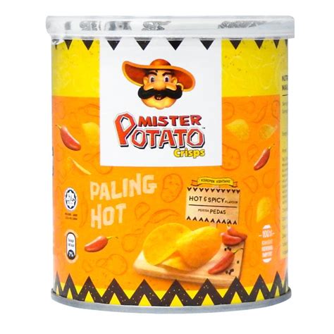 Each chip has a black color staying true to its name. Mister Potato Chips 45g - Hot & Spicy - SC Store