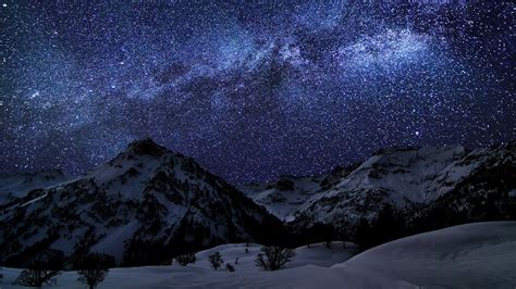 A star's color relies on its temperature: mountain, Stars, Nature Wallpapers HD / Desktop and Mobile ...