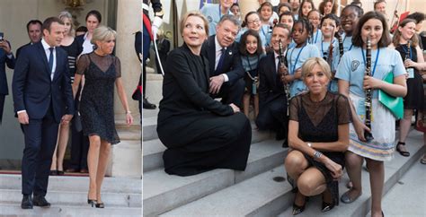 Find the perfect elisa isoardi stock photos and editorial news pictures from getty images. Brigitte Macron in nero (trasparente) e mano nella mano ...