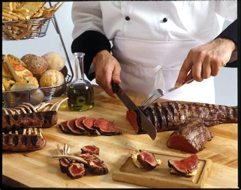 Use your best china and crystal for this elegant dinner, light a few candles, pour some slightly chilled red wine, and enjoy. Chef attended beef tenderloin carving station. | Beef ...