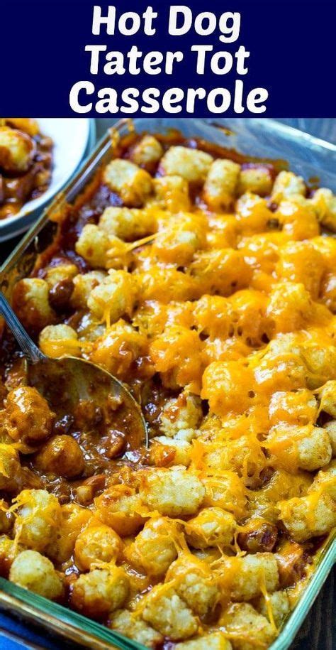 Maybe you would like to learn more about one of these? Cheesy Hot Dog Tater Tot Casserole - Spicy Southern ...