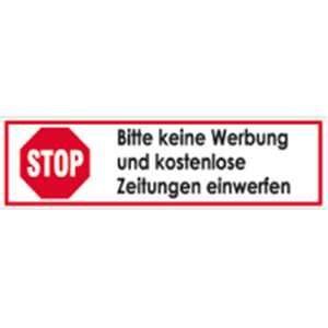 Preis ab 0,0700 eur/stck (netto) zzgl. Aufkleber STOP Bitte keine Werbung und kostenlose ...