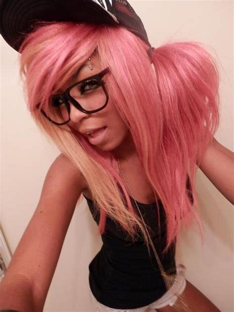 Find information about blonde and pink hair articles only at sophie hairstyles. hot pink scene hair. | Emo Girls and Hair | Pinterest ...