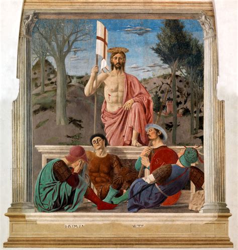 It was commissioned for the town hall and depicts the resurrected christ above his tomb, a clear reference to the borgo's name, the town of the holy tomb. I grandi capolavori di Piero della Francesca