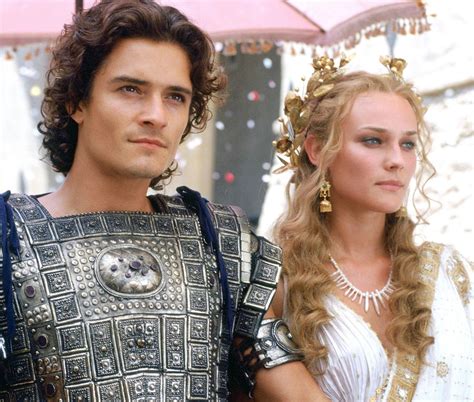 91522 troy movie paris orlando bloom decor laminated poster ca #fashion #home a gallery of 100+ troy (2004) publicity stills and other photos. Orlando Bloom and Diane Kruger in "Troy", 2004 | Hair ...