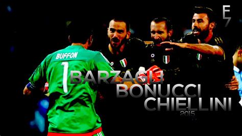 Chiellini is an out and out, old fashioned, no nonsense center back. Barzagli Bonucci Chiellini - Unbreakable - 2015 HD - YouTube