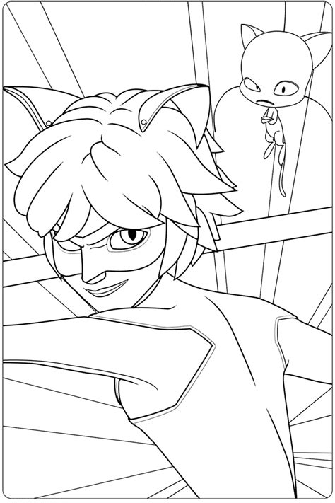 Adrien agreste from miraculous ladybug and cat noir coloring pages. Adrien Ladybug Miraculous Coloring Pages