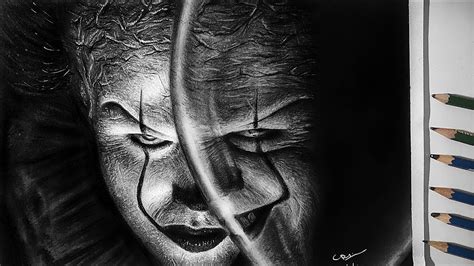 Enjoy , like and subscribe. Drawing PENNYWISE from IT chapter 2 || realistic pencil ...