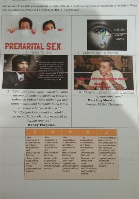 Manuel morato, better known as manoling morato, was a former top government official in the philippines, politician, columnist, and tv host. Instructions Formulate your assertion or counterclaim ...