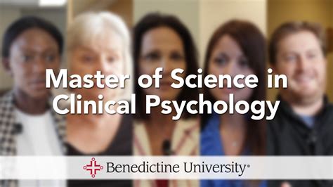 Work as clinical psychologist at various institutions. Master of Science in Clinical Psychology - Benedictine ...