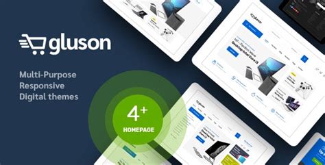 The design is described as modern and fresh, offering the perfect backdrop for selling digital items. Gluson v1.0 - Digital Theme for WooCommerce WordPress ...