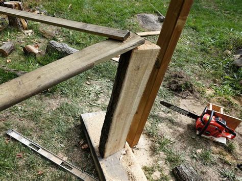 Cutting them to size with a chainsaw. Pin on Timber Frame/ log cabin Sauna Building Reference