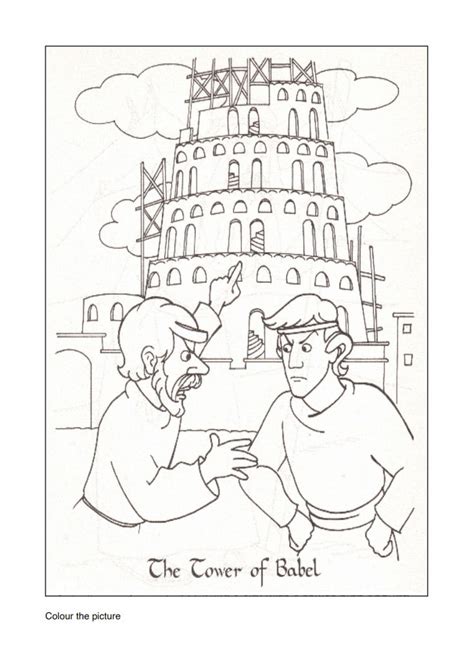 Try to keep them focused on 'after the flood' when everyone bible study books for kids. Tower Of Babel Coloring Pages in 2020 (With images ...