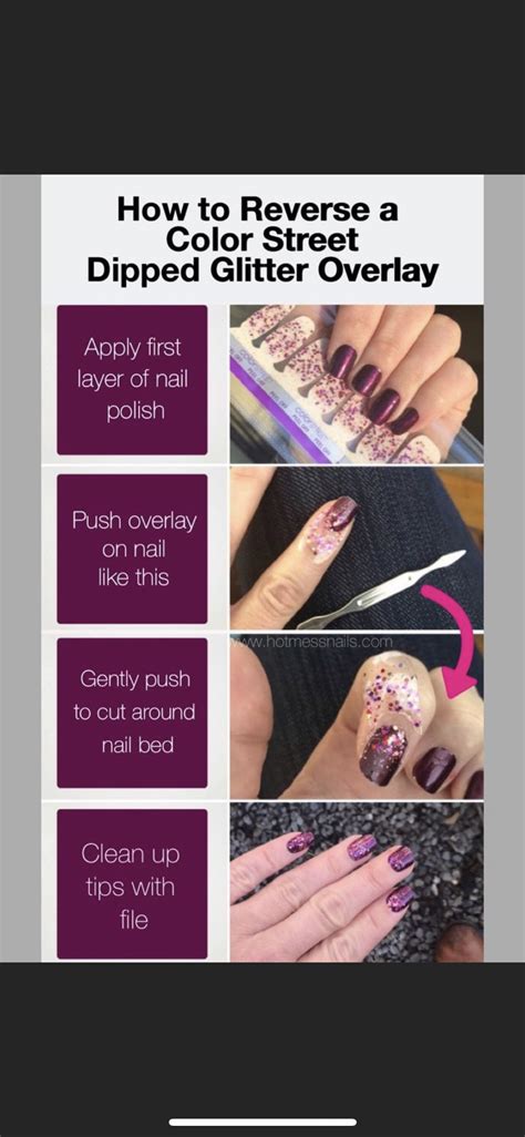 Glitter overlay color street overlays. Reverse glitter color street in 2021 | Color street nails ...