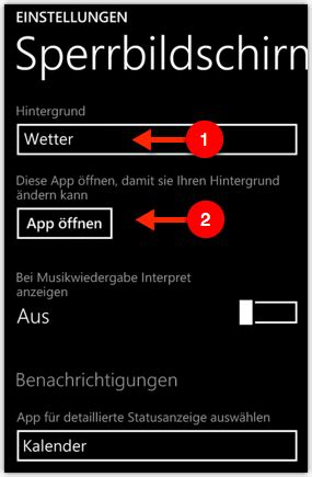 Einstellungen wie kann ich den hintergrund bei meinem galaxy. Windows Phone 8.1: Wetter auf dem Sperrbildschirm anzeigen ...